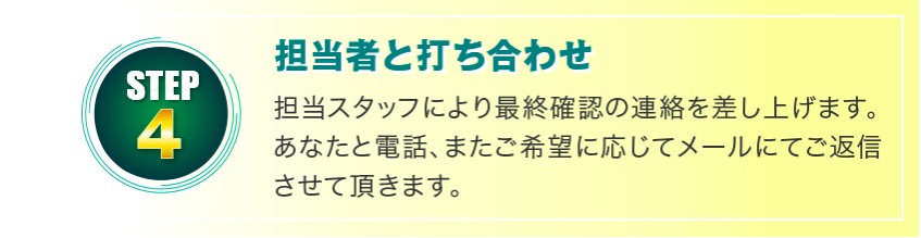 退職代行リスタッフを利用する流れ「打ち合わせ」の画像