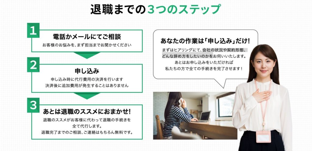 退職のススメを利用する流れの解説画像